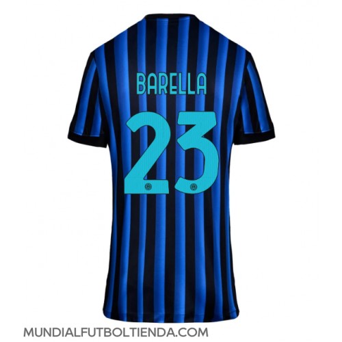 Camiseta Inter Milan Nicolo Barella #23 Primera Equipación Replica 2025-26 para mujer mangas cortas